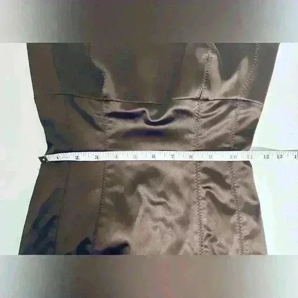 Bebe Vintage Y2K Strapless Cocktail Dress, Chocolate Brown, Size Small - Picture 10 of 16